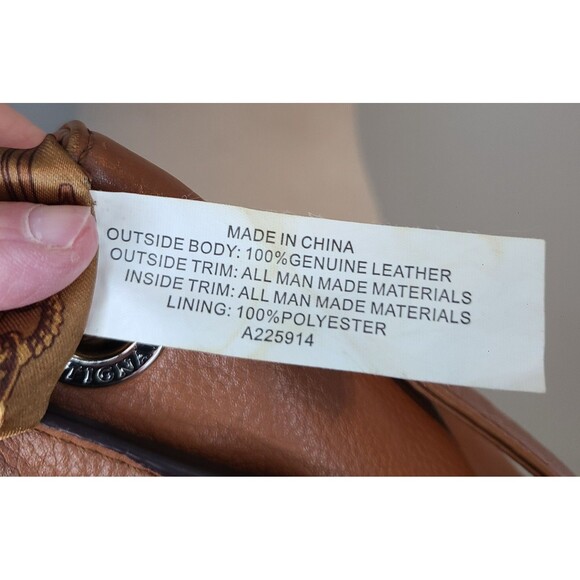 Tignanello Leather Crossbody Shoulder Strap Bag Brown Logo Charm Purse Capsule - Picture 16 of 16